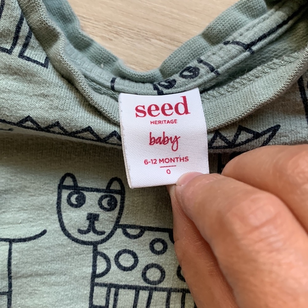 Seed Heritage Boy 6-12‎ months light Sage Sweatshirt. - Picture 4 of 6